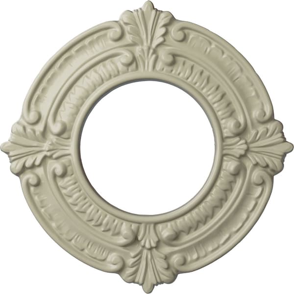 Ekena Millwork Benson Ceiling Medallion (Fits Canopies up to 4 1/8"), 9"OD x 4 1/8"ID x 5/8"P, Clear Yellow CM09BNCYF - main